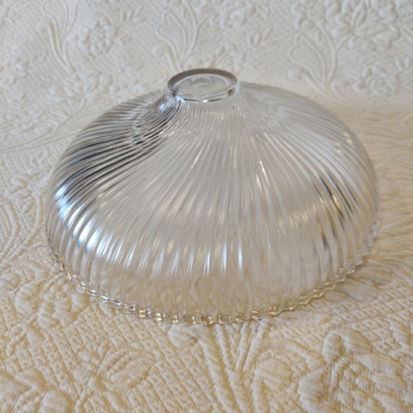 Mid Century Modern Swirl Design Round Glass Ceiling Light Shade 14x14 - Picture 1 of 6